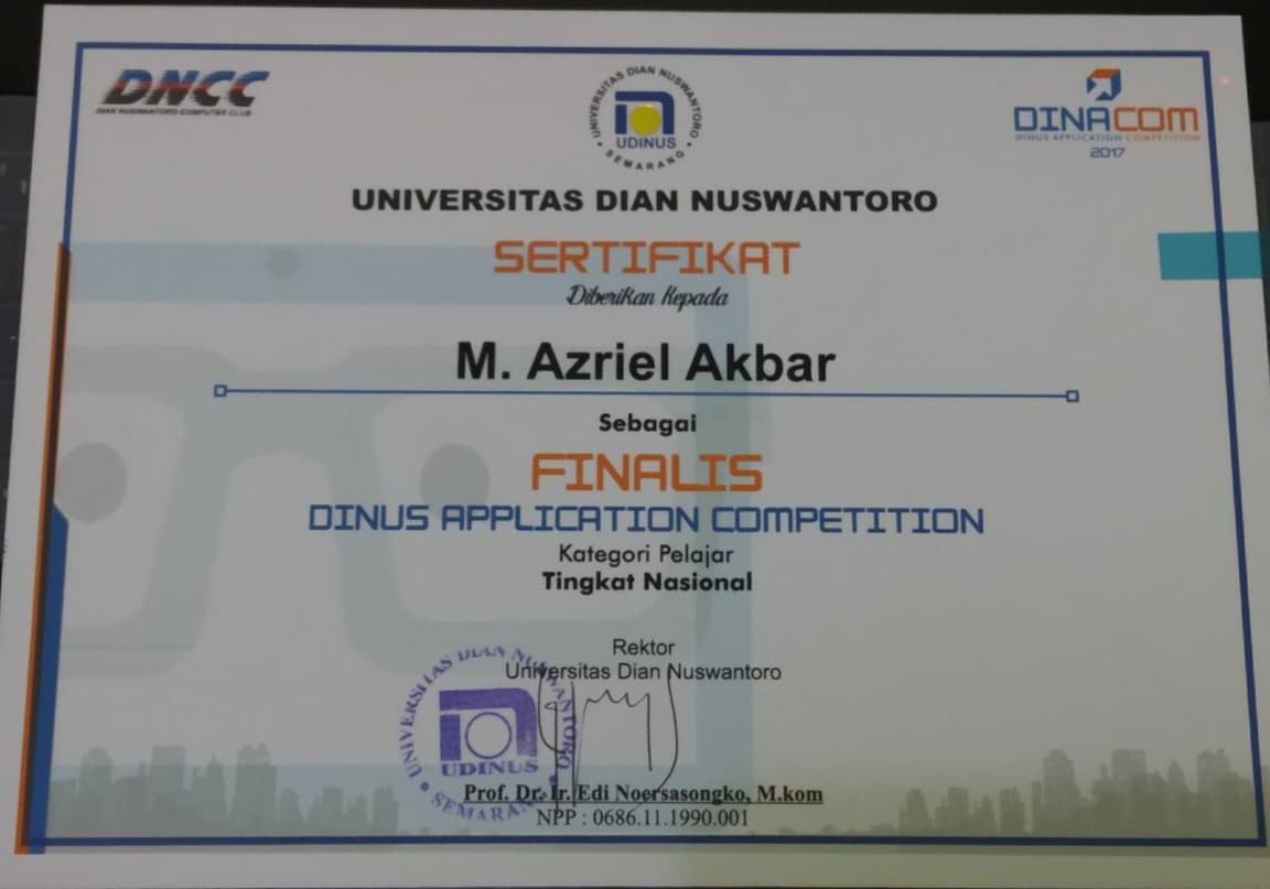 Finalis Application Dev Competition (Top 20 Finalist)