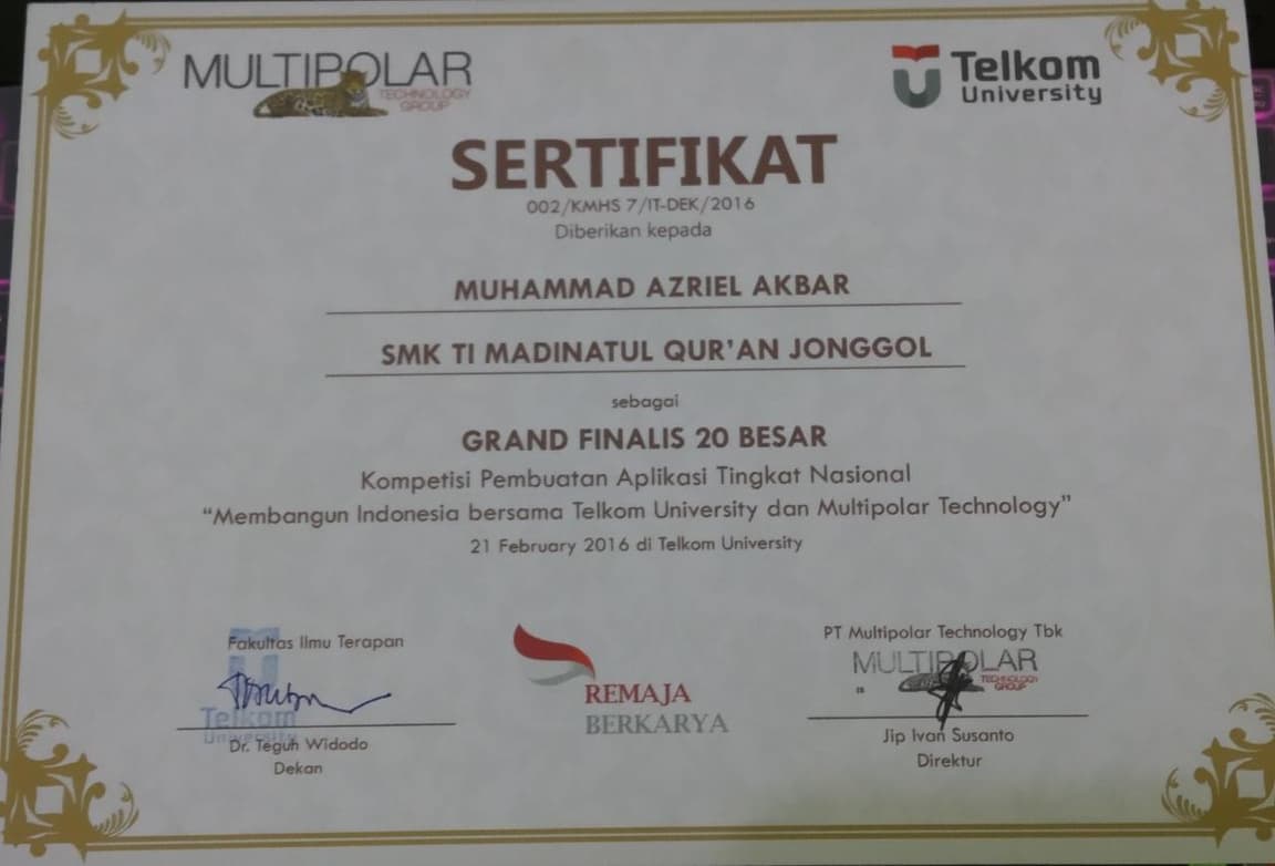 Grand Finalis 20 Besar Aplikasi Tingkat Nasional